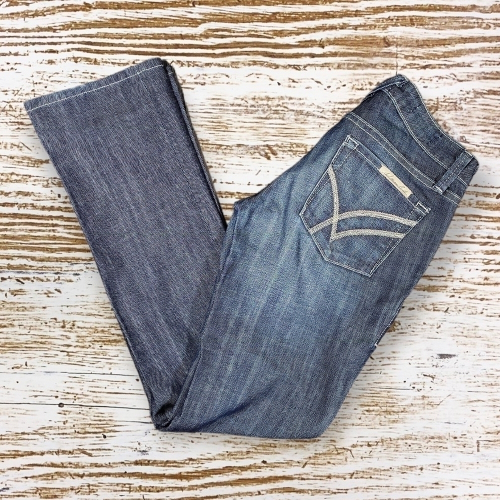 William Rast Women's Jeans Size 25 Sadie Straight Leg Low-rise Medium Wash